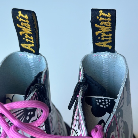 Dr. Martens 1460 Pascal Floral Side Zip Boots - Picture 14 of 16